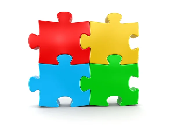 Puzzle de colores (ruta de recorte incluido ) — Foto de Stock