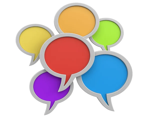 Color Speech bubbles (clipping path included) — Stock Photo, Image