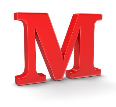 Harf M (dahil kırpma yolu)
