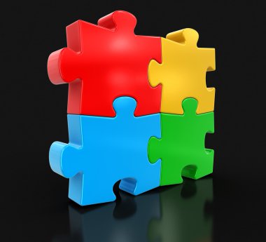 Renkli bulmaca (dahil kırpma yolu)