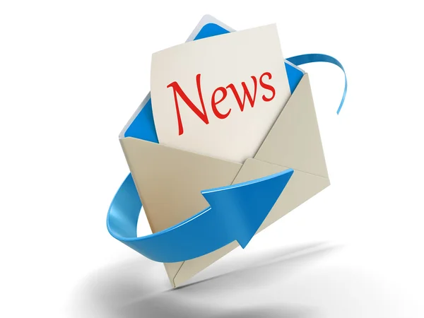 Letter news (clipping path included) — Stock Photo, Image