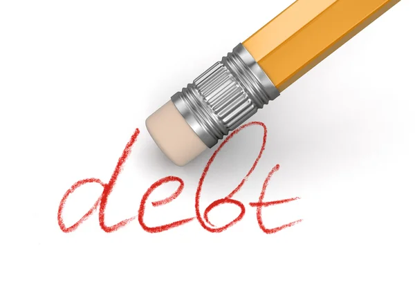 Borrar deuda (ruta de recorte incluida ) —  Fotos de Stock