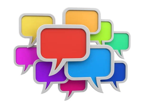 Speech bubbles (clipping path included) — Stock Photo, Image