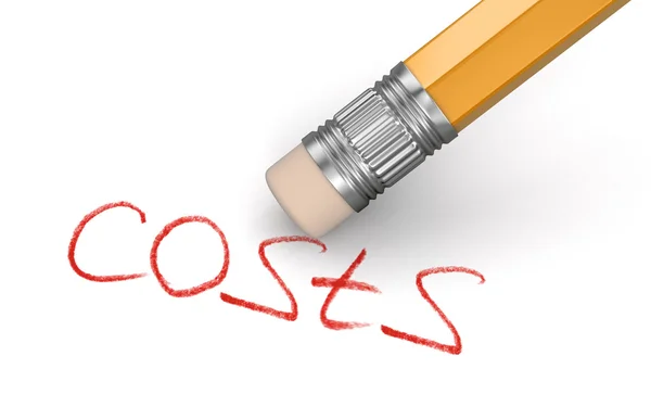 Erase Costs (clipping path included) — Stock Photo, Image