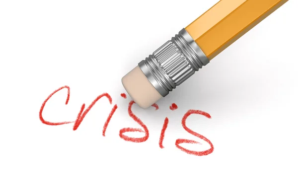 Erase Crisis (clipping path included) — Stock Photo, Image