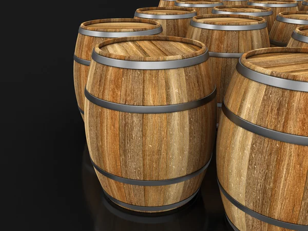 Wine barrel (clipping path included) — Stock Photo, Image
