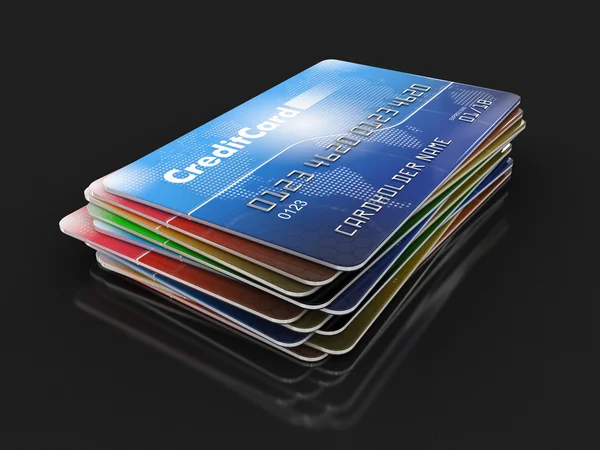 Credit Cards (clipping path included) — Stock Photo, Image