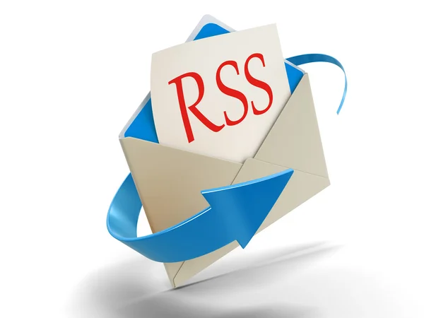 Letter RSS (clipping track included ) — стоковое фото
