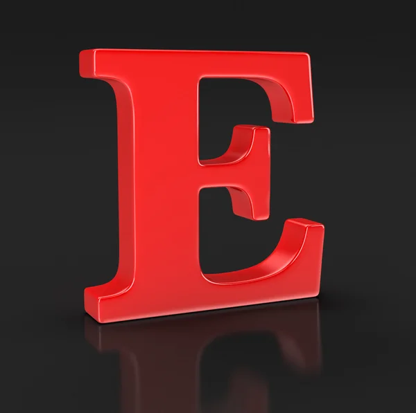 Litera E (ścieżka przycinająca zawarte) — Zdjęcie stockowe