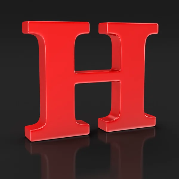 Letter H (clipping path included) — Stock Photo, Image