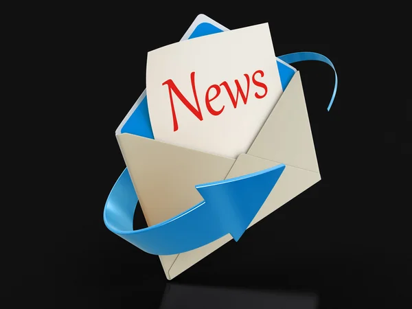 Letter news (clipping path included) — Stock Photo, Image