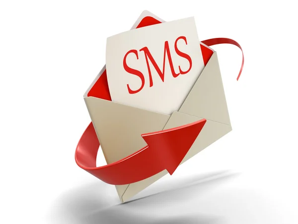 Brief Sms (uitknippad opgenomen) — Stockfoto