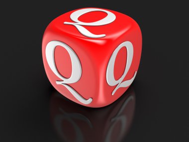 Harf Q (dahil kırpma yolu ile zar)