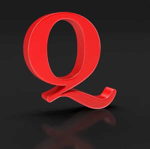Litera Q (ścieżka przycinająca zawarte) — Zdjęcie stockowe