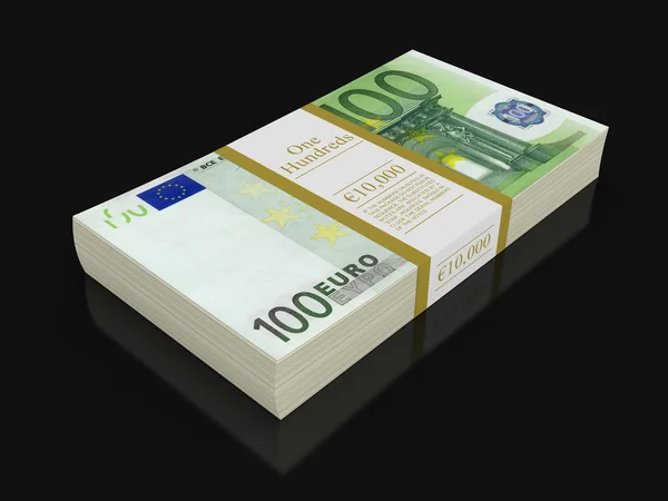 Pile of Euro (clipping path included) — Stock Photo, Image