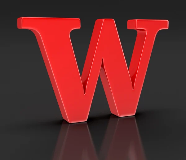 Буква W (включая путь обрезки ) — стоковое фото
