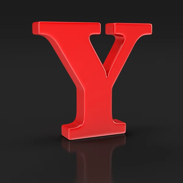Carta Y (caminho de recorte incluído ) — Fotografia de Stock