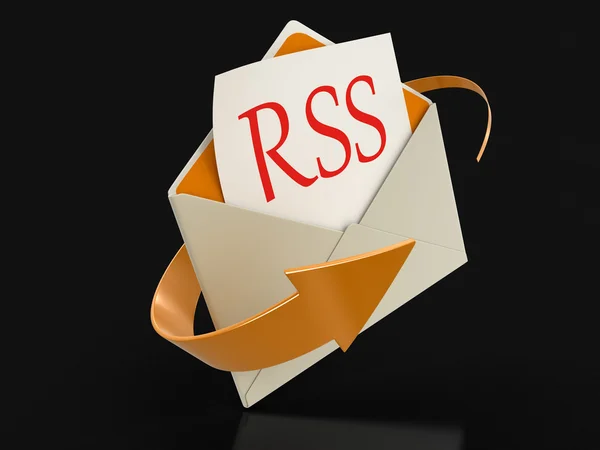 Letter RSS (clipping track included ) — стоковое фото