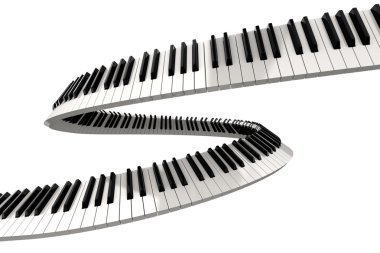 Piano keys (clipping path included) clipart