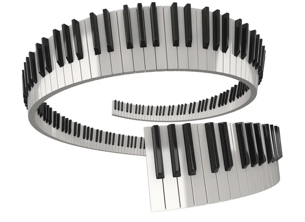 Piano keys (clipping path included) — Stock Photo, Image