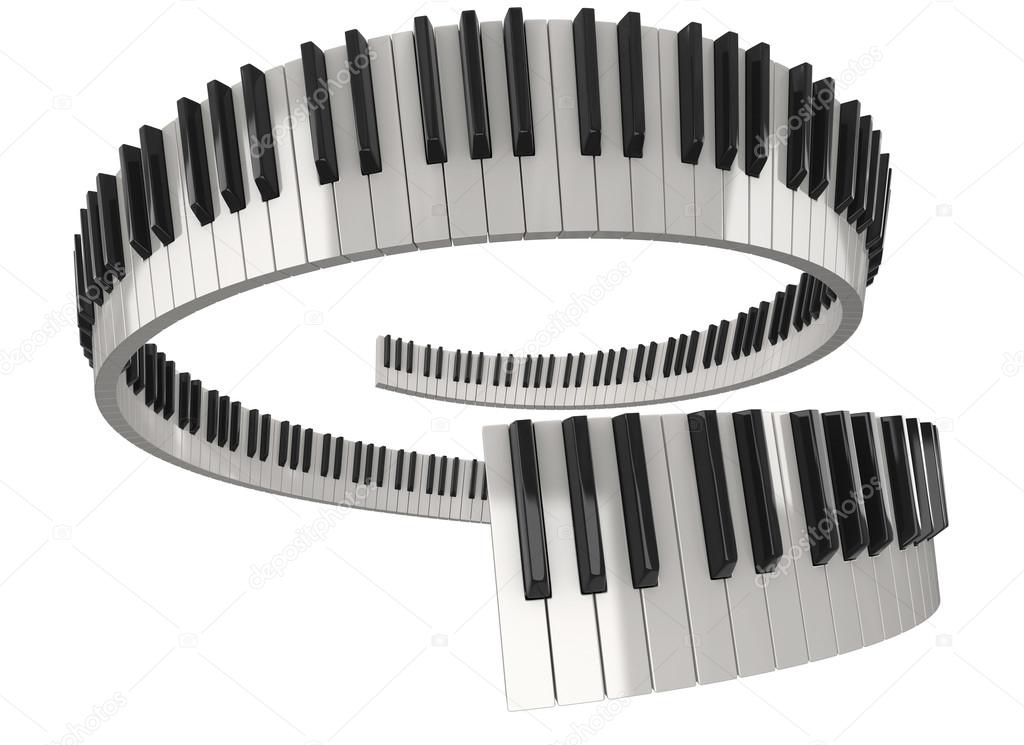 Piano keys (clipping path included)