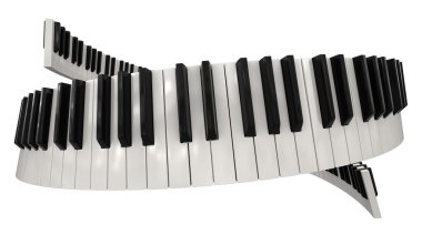 Piano keys (clipping path included) clipart