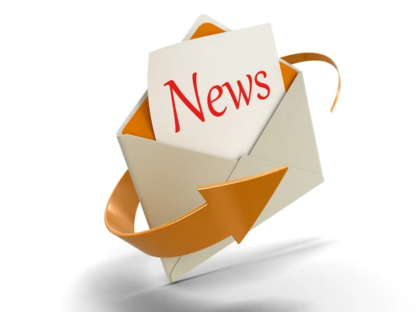 Letter news (clipping path included) — Stock Photo, Image