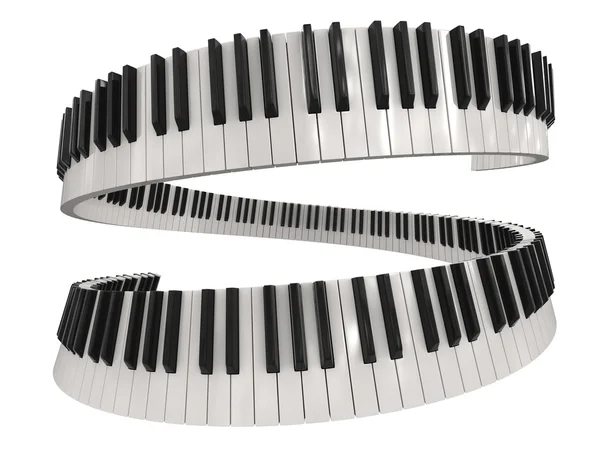 ピアノのキー (クリッピング パスを含める) — ストック写真