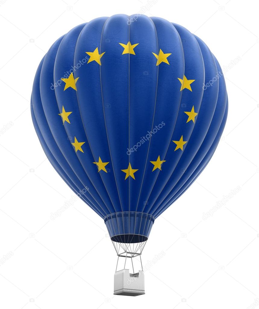 Hot Air Balloon with European union Flag