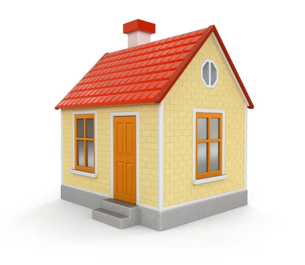 House (clipping path included) — Stock Photo, Image