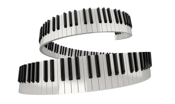 Piano keys (clipping path included) — Stock Photo, Image