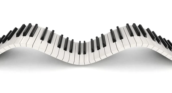 Piano keys (clipping path included) — Stock Photo, Image