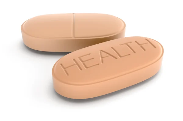 Saúde da pílula (caminho de recorte incluído ) — Fotografia de Stock