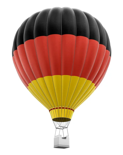 Hot Air Balloon with Germany Flag (clipping path included) — Stock Photo, Image