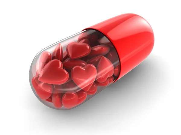 Love pill (clipping path included) — Stock Photo, Image