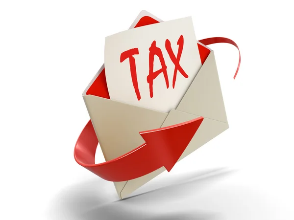 Letter TAX (clipping path included) — Stock Photo, Image