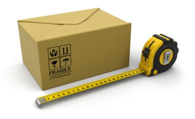 Kağıt paket ve cetvel (dahil kırpma yolu)
