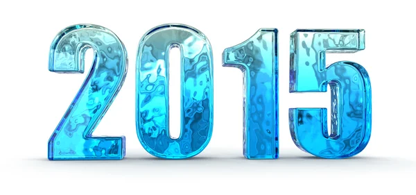 Neujahr 2015 aus Glas (Klippweg inklusive)) — Stockfoto