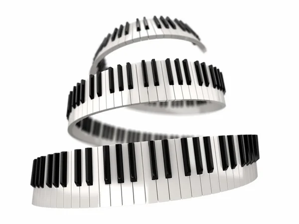 Piano keys (clipping path included) — Stock Photo, Image