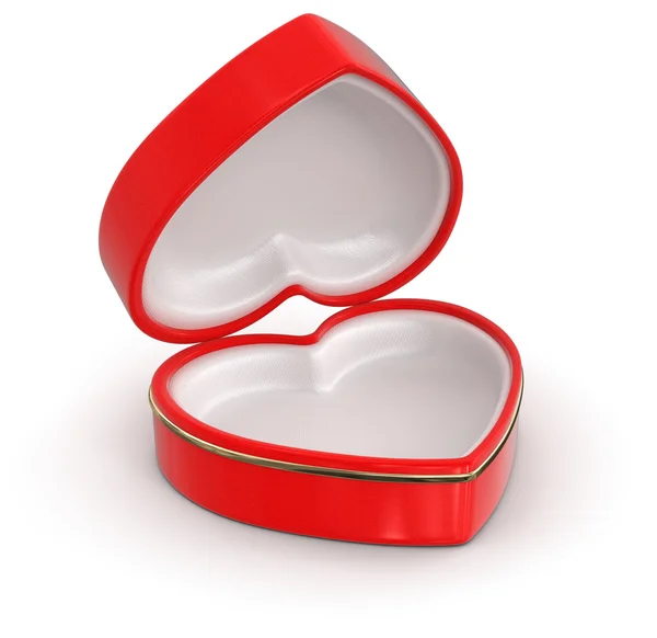 Heart box (clipping path included) — Stock Photo, Image