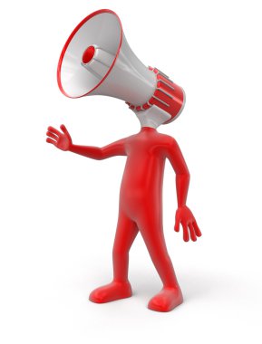 adam megafon (dahil kırpma yolu ile)