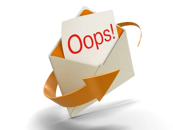 Letter Oops! (clipping path included) — Stock Photo, Image