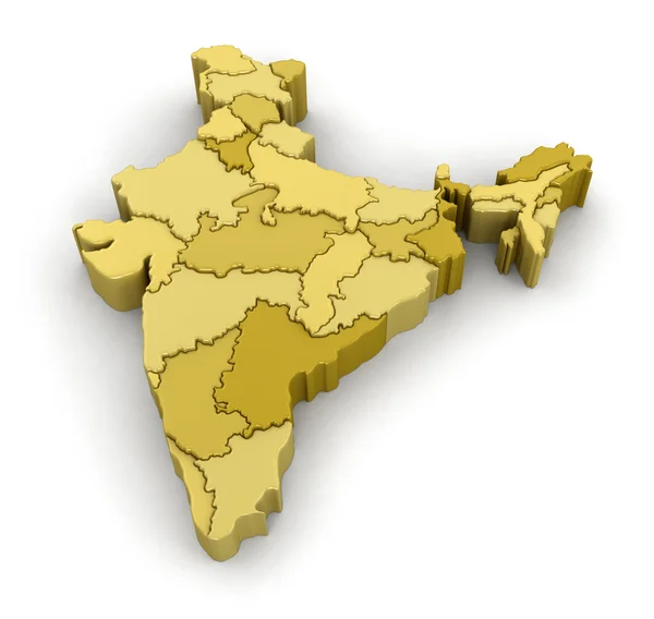 Карта Індії — стокове фото