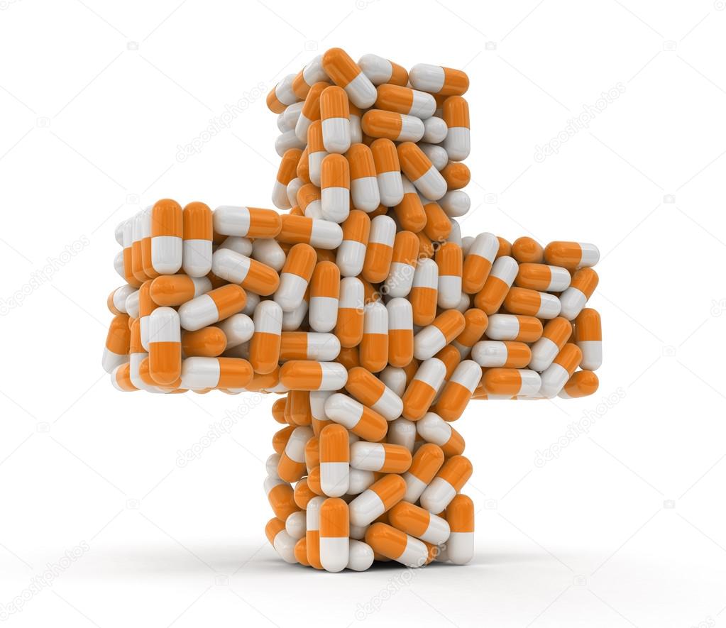 Heart from Pills (clipping path included)