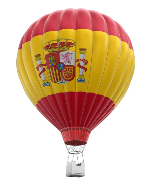 Hot Air Balloon with Spanish Flag (clipping path included) — Stock Photo, Image