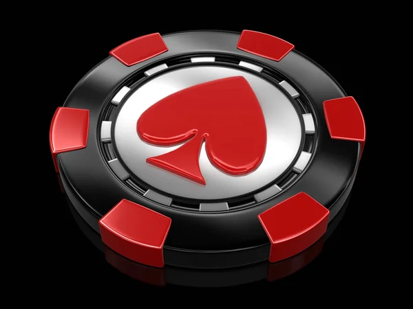 Chip de casino (ruta de recorte incluido ) — Foto de Stock