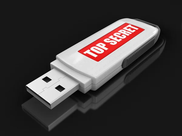 Memoria flash USB Top Secret (ruta de recorte incluida ) —  Fotos de Stock