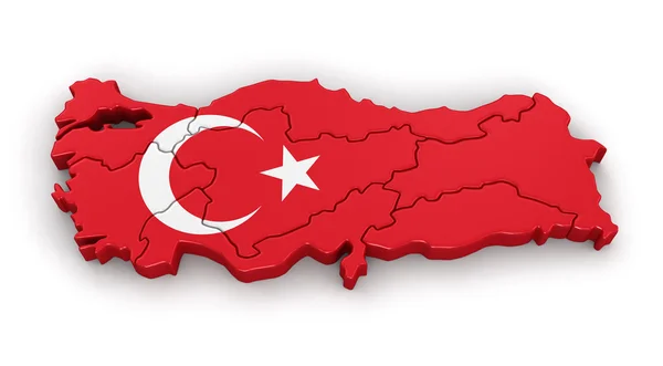 La mappa di Turchia — Foto Stock