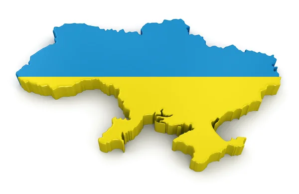 Kaart van Oekraïne — Stockfoto
