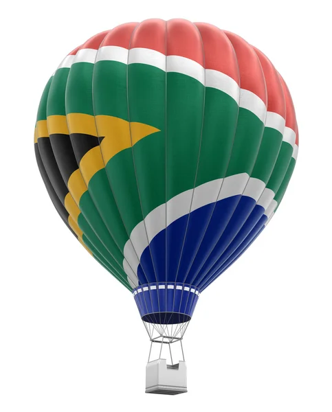 Hot Air Balloon with South African republic Flag (clipping path included) — Stock Photo, Image